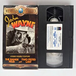 John Wayne Western Classics The Range Feud Two Fisted Law VHS Double Feature